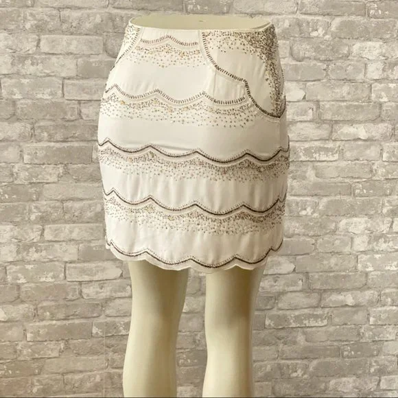 NWOT Club Monaco Embellished Mini Skirt - Picture 4 of 9